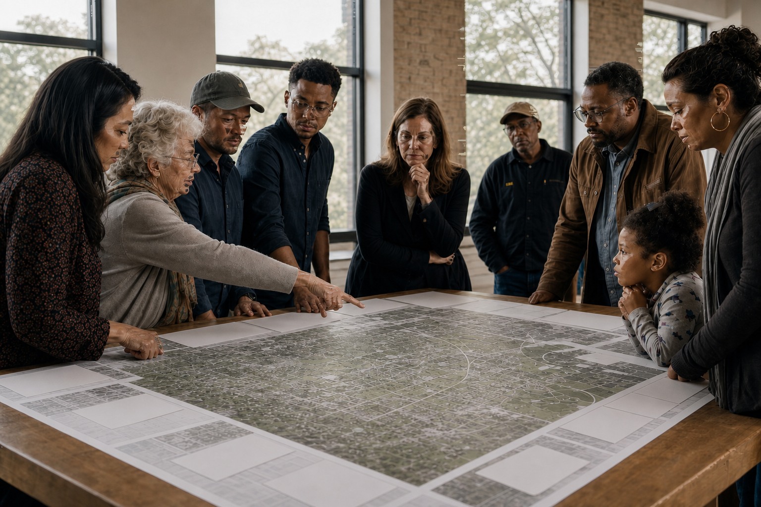 A deliberative group improves judgment before committing, with compass and decision-ring illustrations on the map table